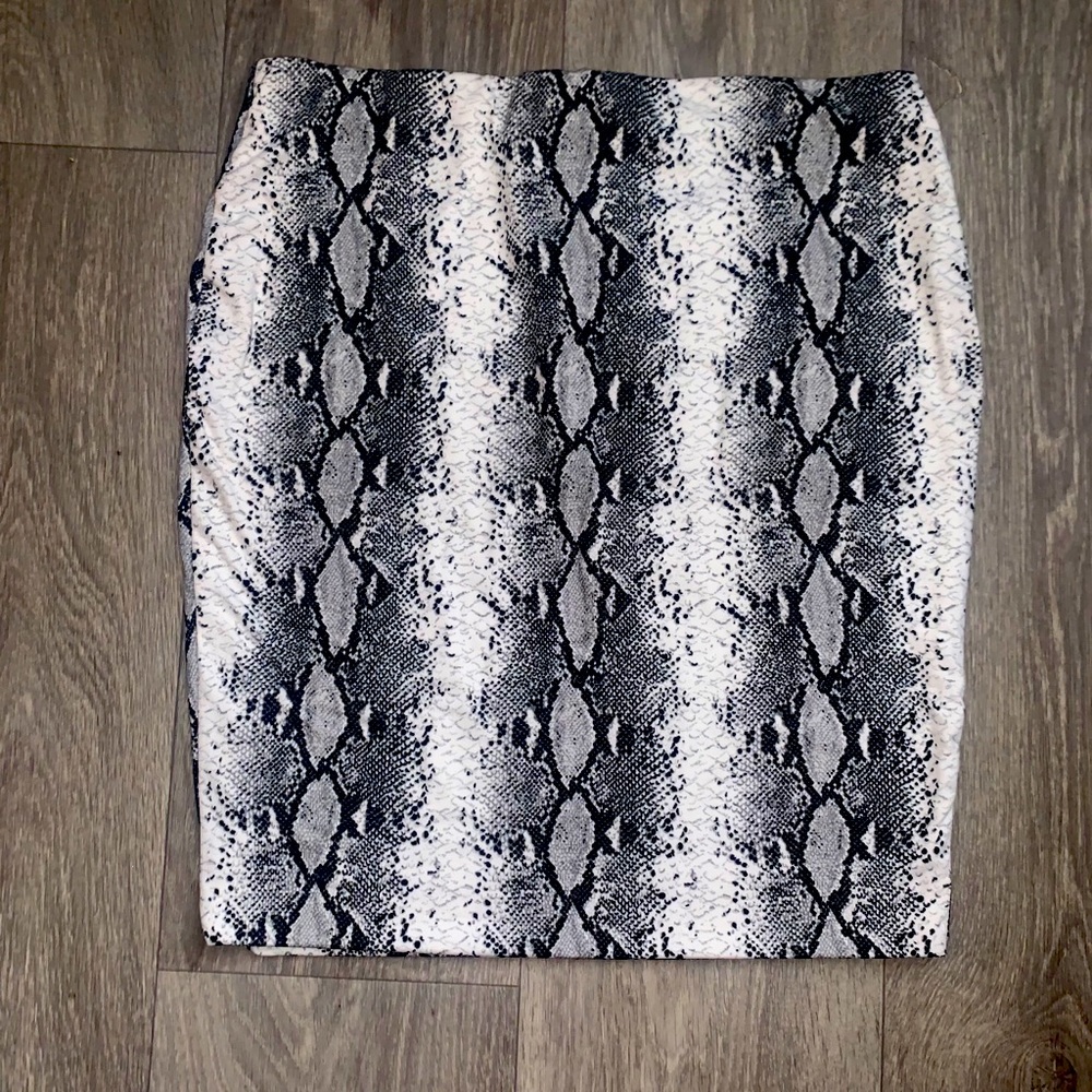 Snake Print Skirt